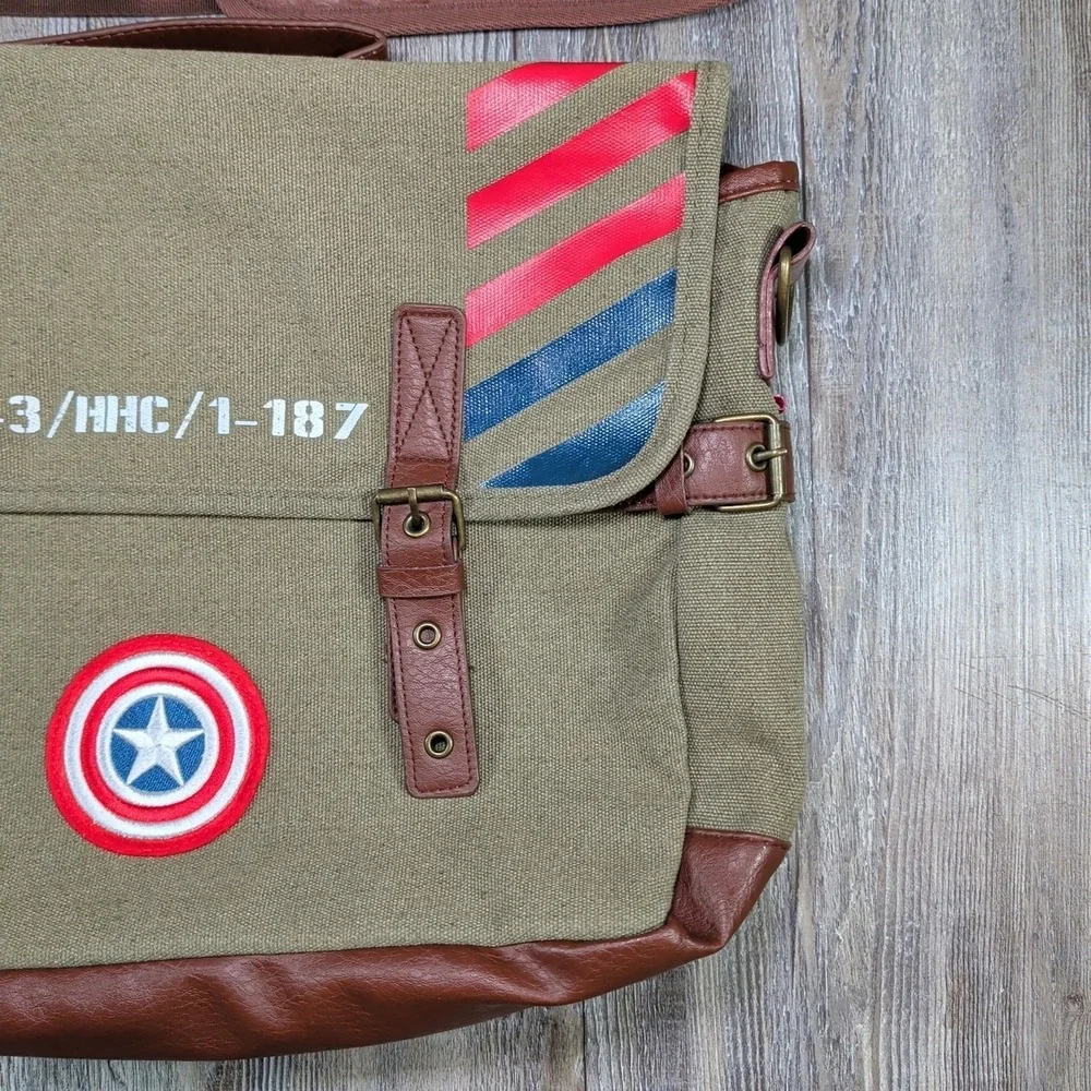 Vintage Inspired Marvel Captain America Civil War Superhero Messenger Laptop Bag